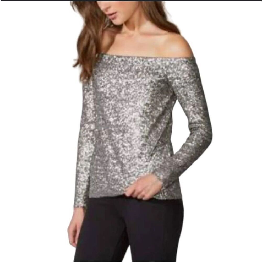 Bailey 44 Off the Shoulder Mini Sequin Top